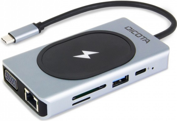 DICOTA USB-C 10-in-1 Charging Hub 4K PD 100W silver