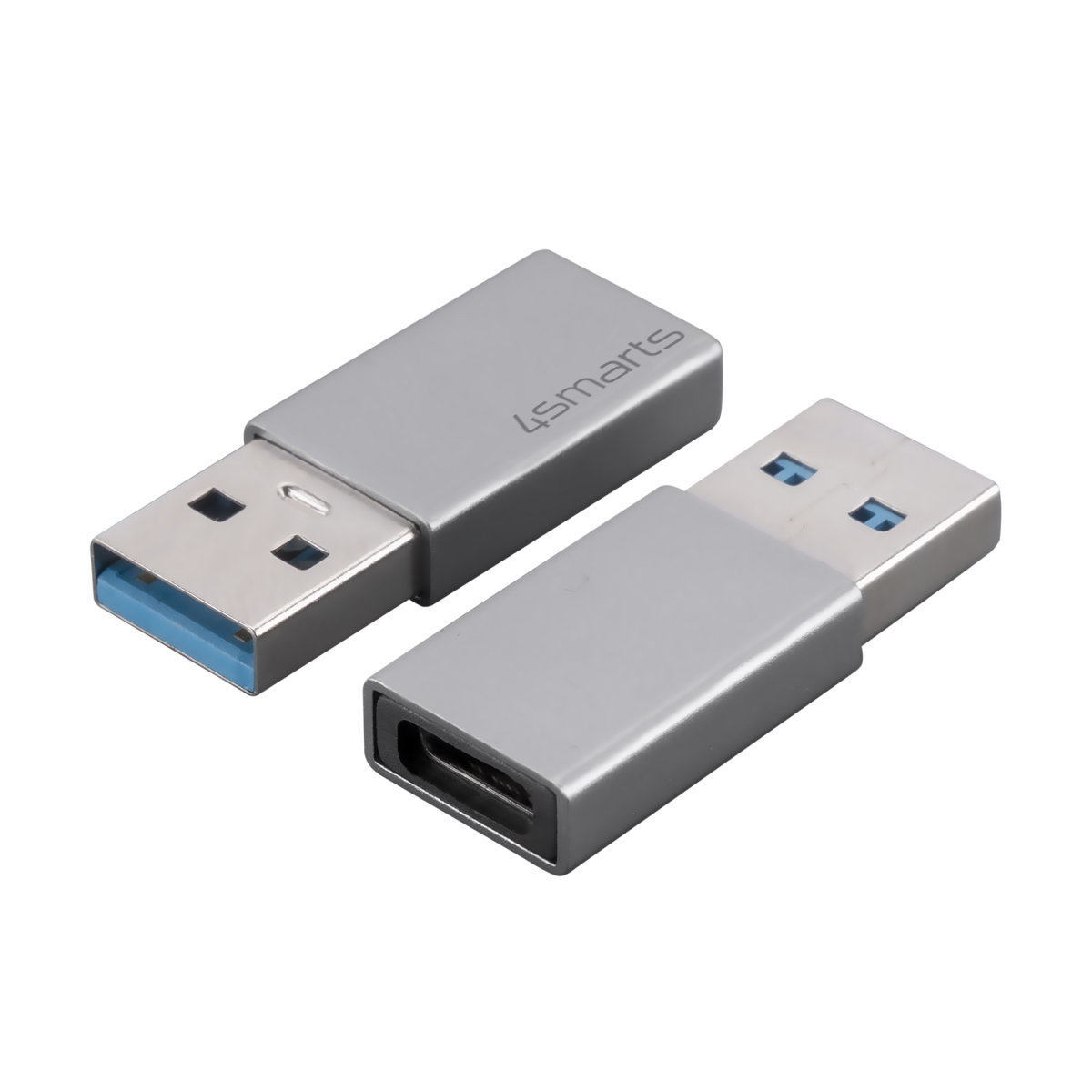 4smarts 540275 USB-A auf USB-C Adapter Grau