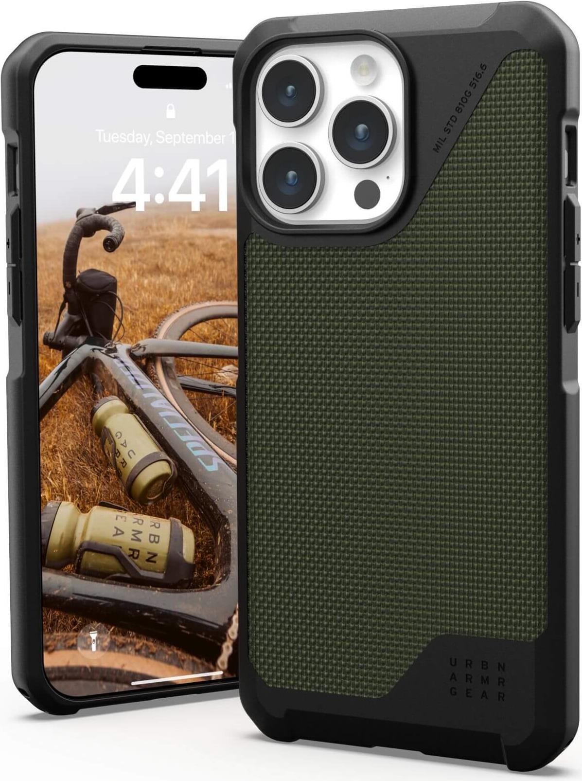 URBAN ARMOR GEAR Metropolis LT MagSafe Backcover Apple iPhone 15 Pro Max Kevlar®, Oliv