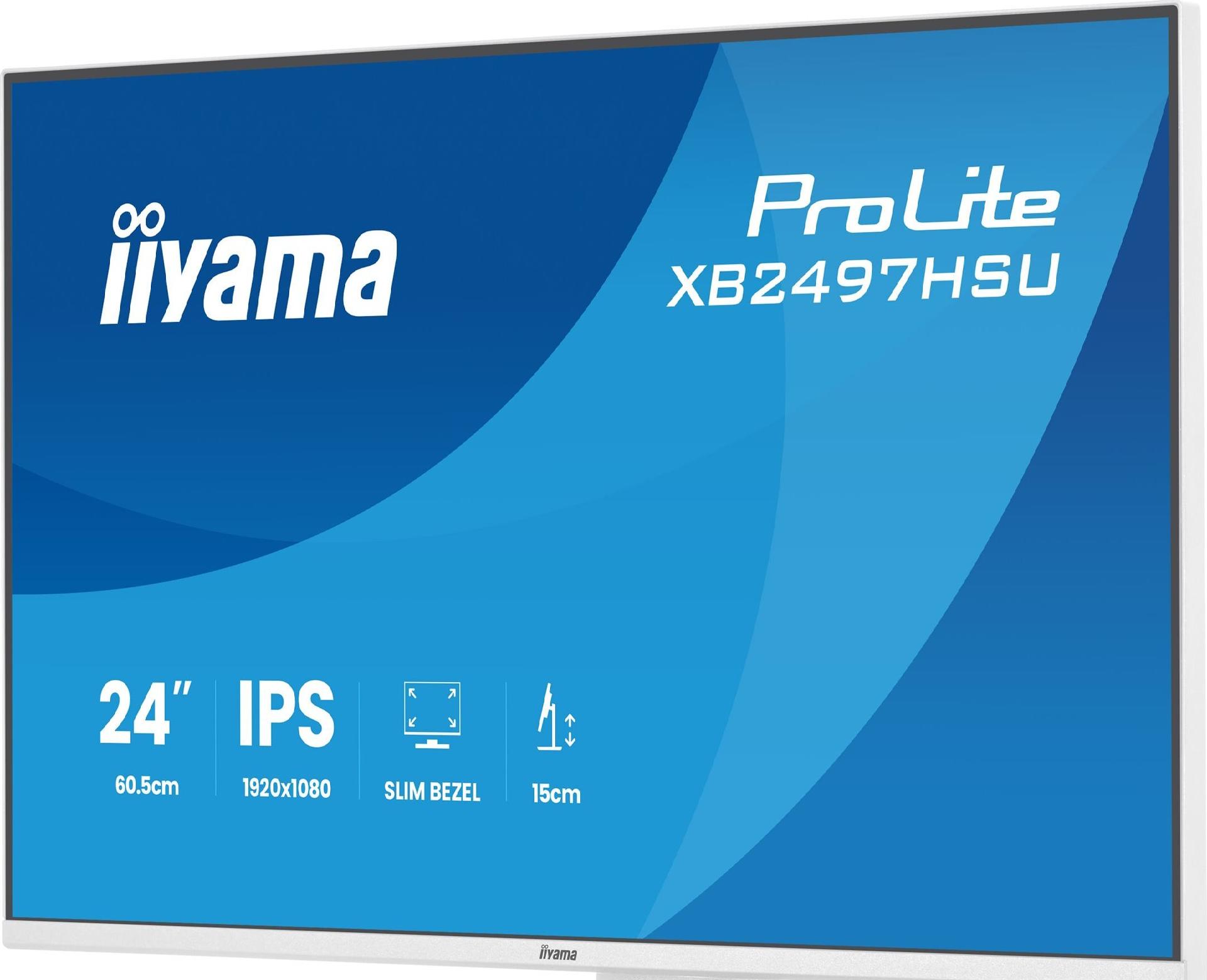 iiyama ProLite XB2497HSU-W1 23.8" IPS Full HD 120 Hz Monitor Weiß