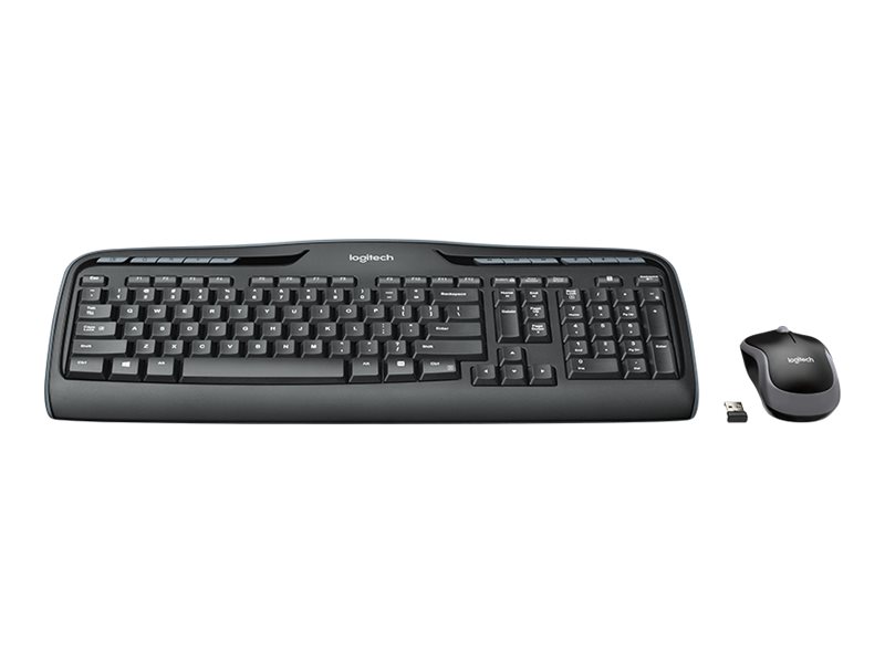 Logitech Wireless Combo MK330 Tastatur-und-Maus-Set Kabellos Deutsch Schwarz
