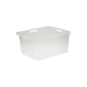 OKT Aufbewahrungsbox "Multi-Box XXL", 44 Liter, natur Farbe: natur-transparent, leer platzsparend nestbar - 1 Stück (1027500100000)