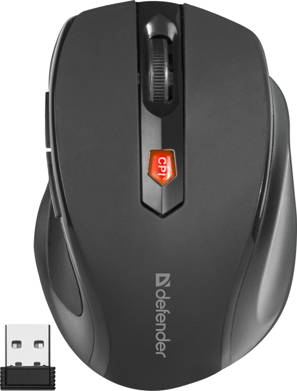 Defender ULTRA MM-315 Kabellose Maus RF Wireless Optisch 1600 DPI Rechtshänder Schwarz