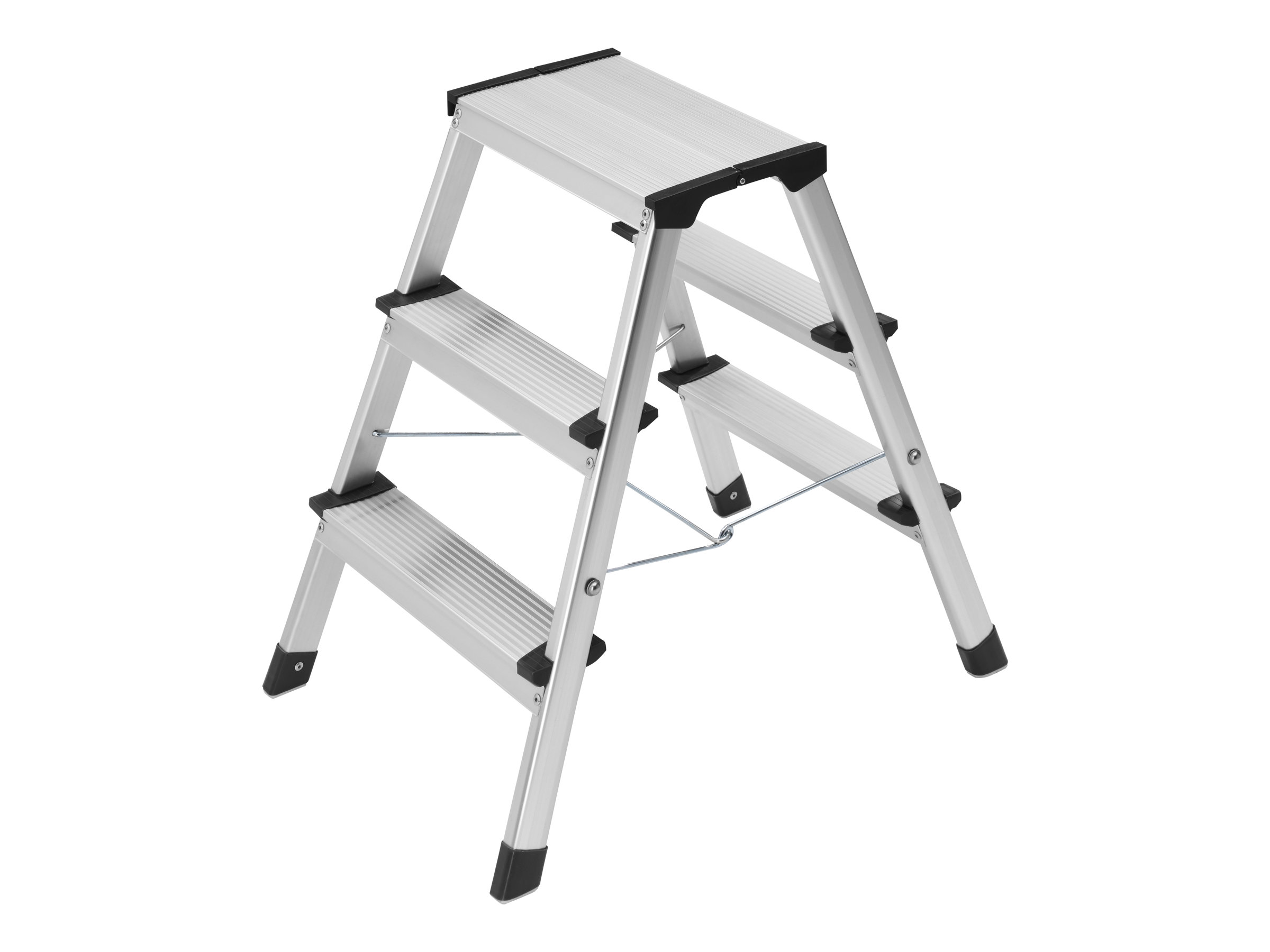 Hailo L90 Trittleiter 3 Stufen 2.35 m Silber