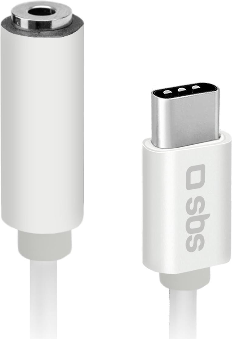 SBS TEINTJACKTYCFMW Handykabel Weiß 0,09 m 3.5mm USB C (TEINTJACKTYCFMW)