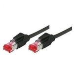 Patchkabel S/FTP, PiMF, Cat 6, schwarz, 15,0 m halogenfrei, mit Draka-Kabel und Hirosesteckern TM21 (bisherige Bezeichnung S/STP) (71815S)