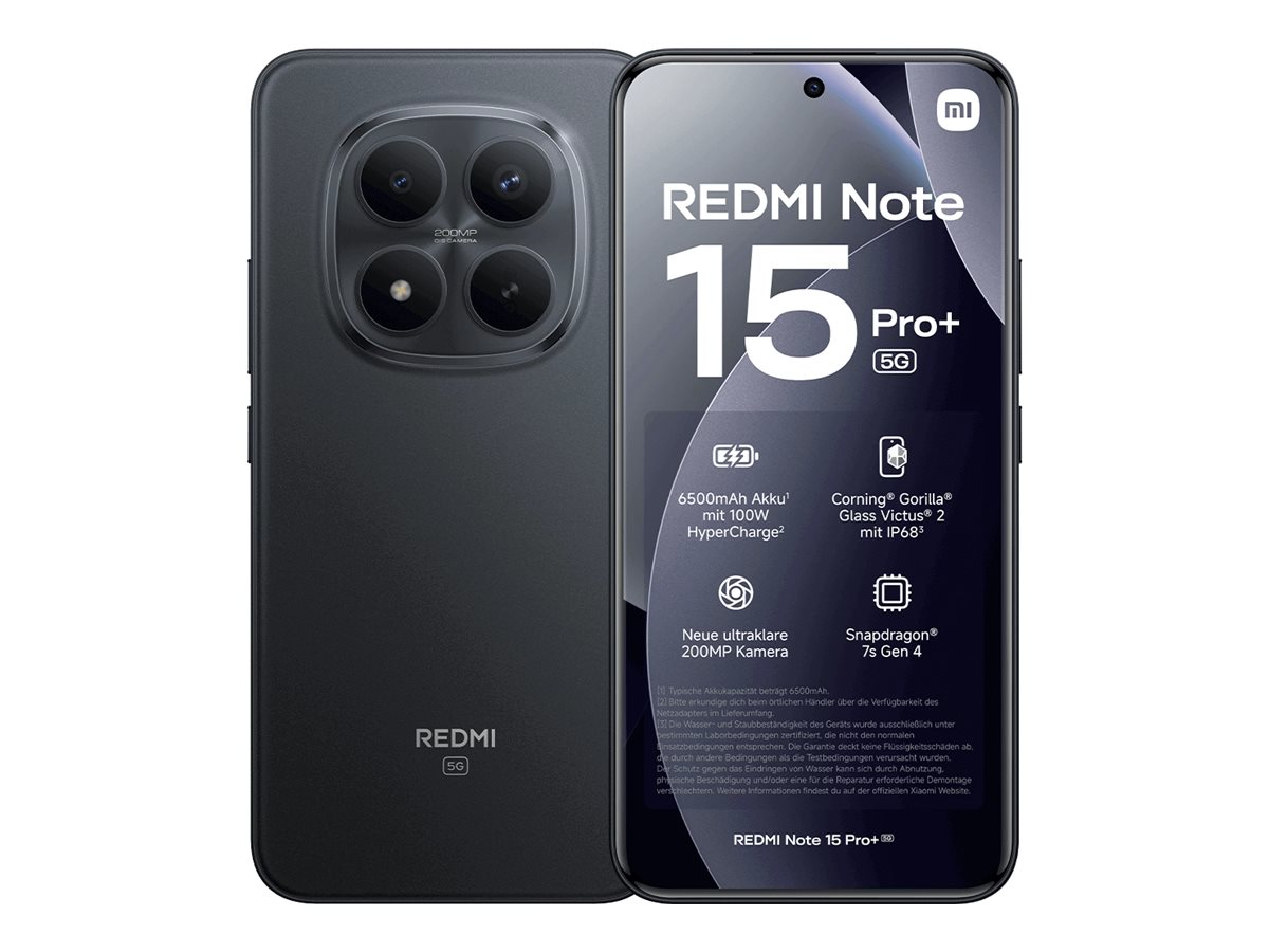 Xiaomi Redmi Note 15 Pro+ 5G 6.83" AMOLED 8 GB RAM 256 GB Schwarz
