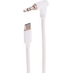 shiverpeaks ®--Audiokabel, 3.5mm Winkel-gerade Stecker, analog, weiß, 1,2m (BS14-08126)