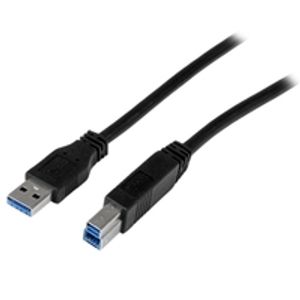 StarTech.com zertifiziertes USB3.0 SuperSpeed Kabel A auf B - USB-Kabel - 9-p...