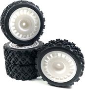 Absima 1 10 Rally Block Kompletträder Schwarz 4 St. (2510062)