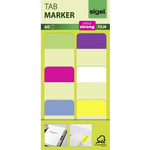 Sigel Haftmarker HN203 60 St./Pack. Grün, Gelb, Pink, Blau, Violett, Weiß (HN203)
