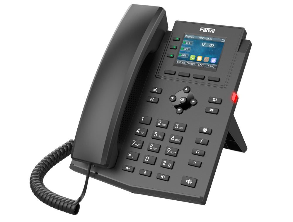 Fanvil X303W IP-Telefon 4 Leitungen LCD 2,5" WLAN PoE Schwarz