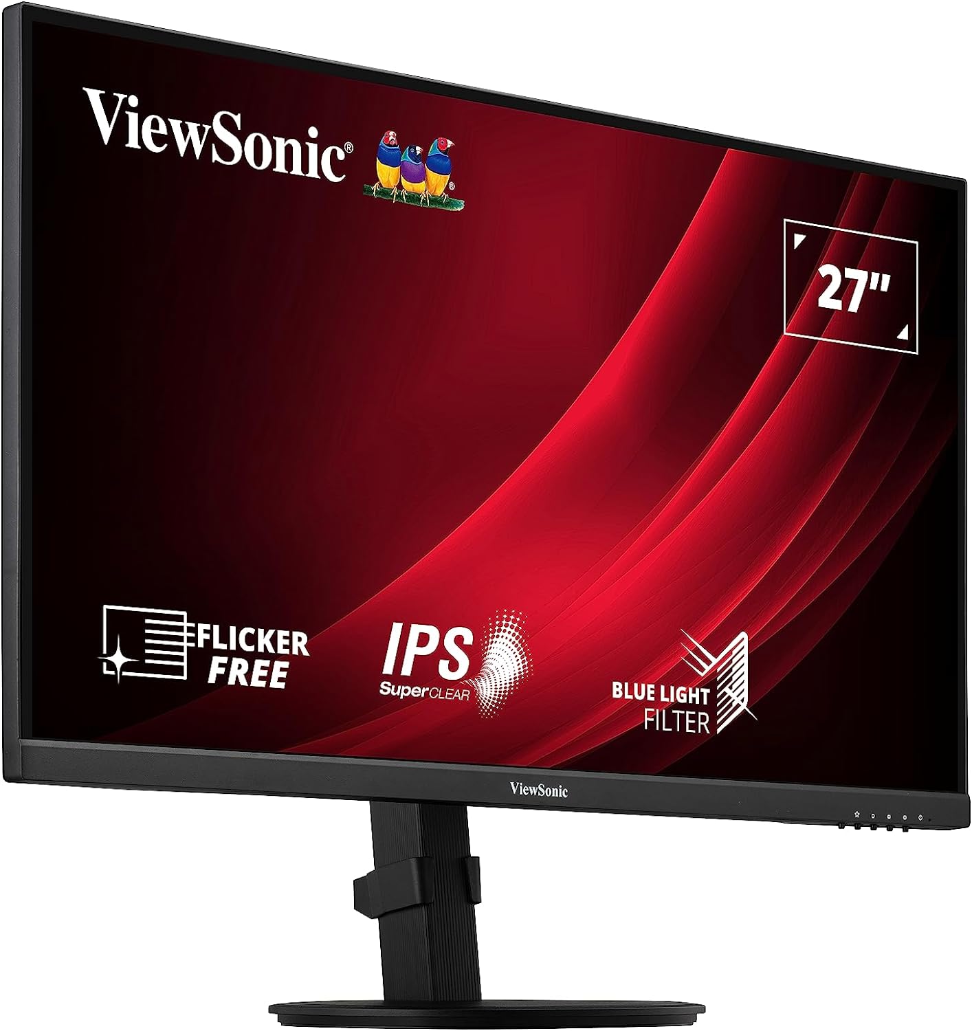 ViewSonic VG2709-2K-MHD 27" QHD SuperClear IPS LED Monitor, 2 HDMI, DisplayPort, Lautsprecher und voll ergonomischer Ständer, VRR, HDR10 [Energieklasse E] (VG2709-2K-MHD-2)