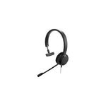 Jabra Evolve 20 MS Mono USB (Überkopfbügel), USB Anschluss mit Mute-Taste und Lautstärke-Regler am Kabel/ Zertifiziert für Microsoft (4993-823-109)