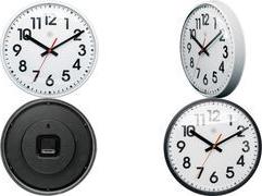 NEXTIME Wanduhr/Quarzuhr NXT, Durchmesser: 260 mm, weiß Ziffernblatt weiß, Ziffern in schwarz, Kunststoff-Gehäuse - 1 Stück (7308WI)