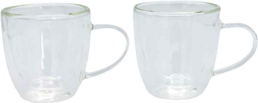 Bialetti 2-tlg. Gläserset Capri, doppelwandig, 160 ml. Produktfarbe: Transparent, Material: Glas, Formfaktor: Rund. Volumen (ml): 160 ml (DBW010)