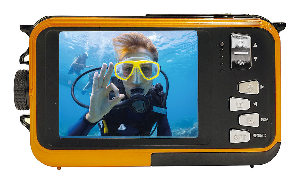 Easypix Aquapix W3027 Wave Unterwasser-Digitalkamera 5 MP 2,7" Sunset Orange