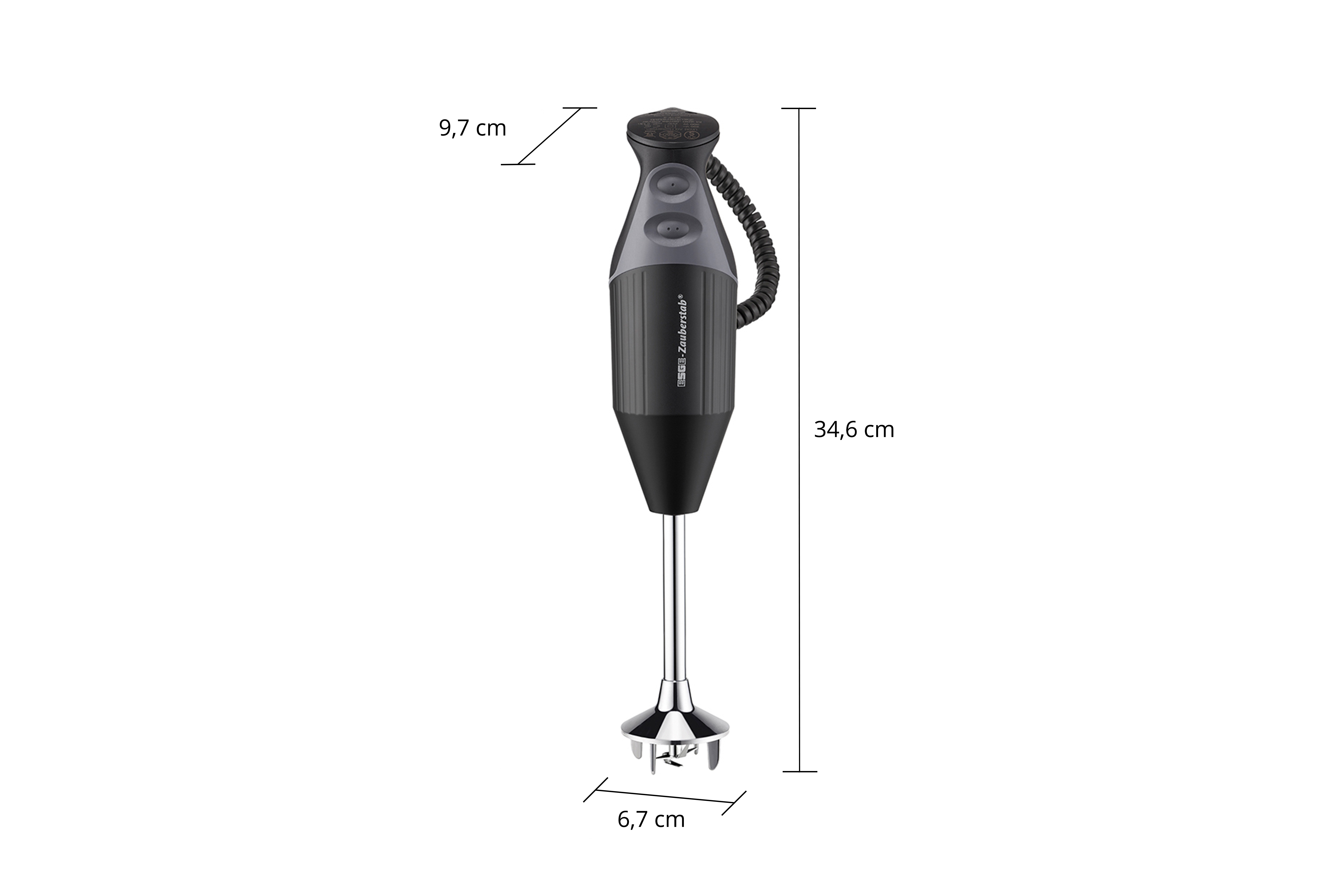 ESGE Zauberstab M 200 BBQ Stabmixer 200 W Schwarz, Chrom