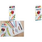 GIOTTO Buntstifte COLORS 3.0, sechseckig, 12er Kartonetui farbig lackiert, Minenstärke: 3,0 mm, brillante Farben, - 1 Stück (F276600)