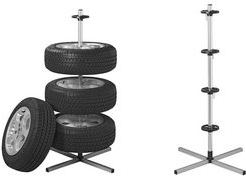 IWH KFZ-Felgen- und Reifenbaum, für 4 Reifen / Felgen einfach zu montierendes Stecksystem, geeignet bis Reifen - 1 Stück (019064)