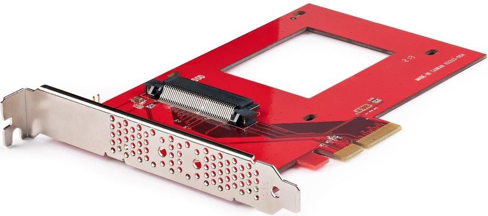 Startech U.3 PCIe Adapterkarte für 2.5" U.3 NVMe SSDs PCIe 4.0 x4 Rot