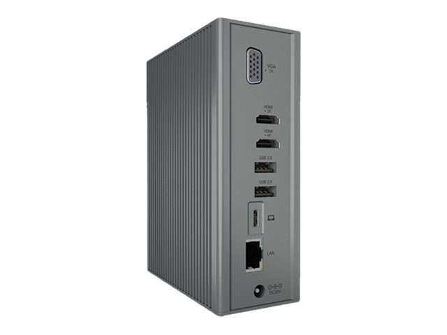 ICY BOX IB-DK2262AC Dockingstation USB-C 2x HDMI VGA 1GbE Anthrazit