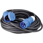 AS Schwabe 61370 Strom Verlängerungskabel Schwarz/Blau 5 m (61370)