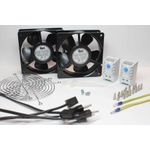 IT-BUDGET 2er Komplettset leise Server-/Netzwerkschranklüfter Silence (99KS1282S)