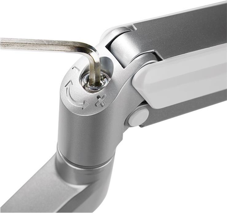 Logilink BP0090 Tischhalterung für 3 Monitore 17"-27" max. 7 kg Gasdruckfeder Silber