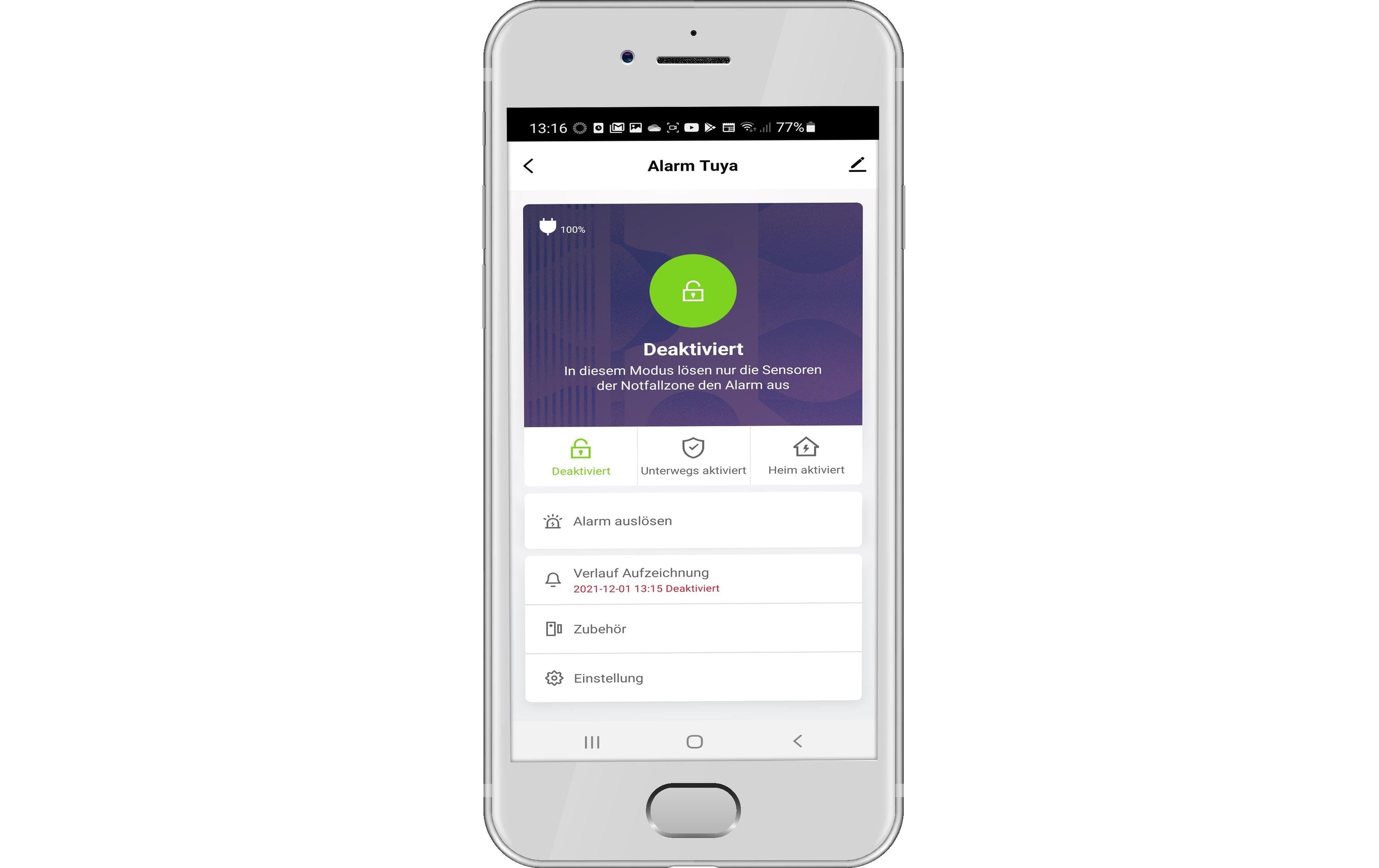 Olympia ProMini Alarmsystem Smart Home Gateway mit WLAN und Bluetooth, Weiß