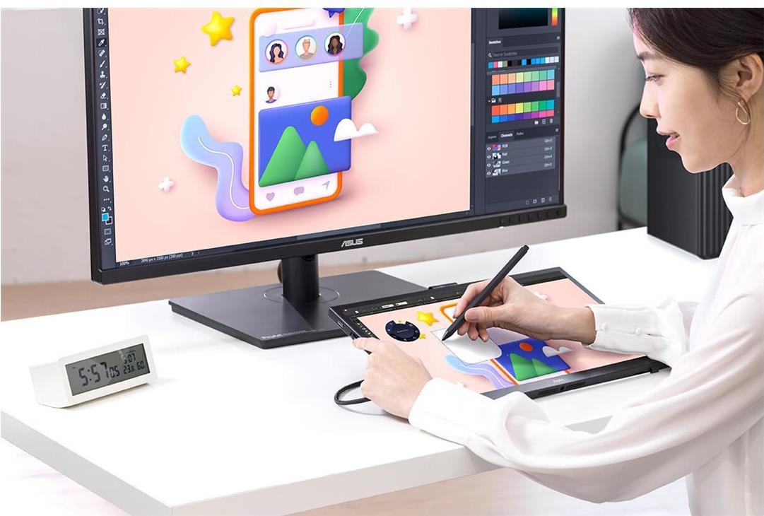 ASUS ProArt PA169CDV Computerbildschirm 39,6 cm (15.6") 3840 x 2160 Pixel 4K Ultra HD LCD Touchscreen Schwarz (90LM0711-B01I70)