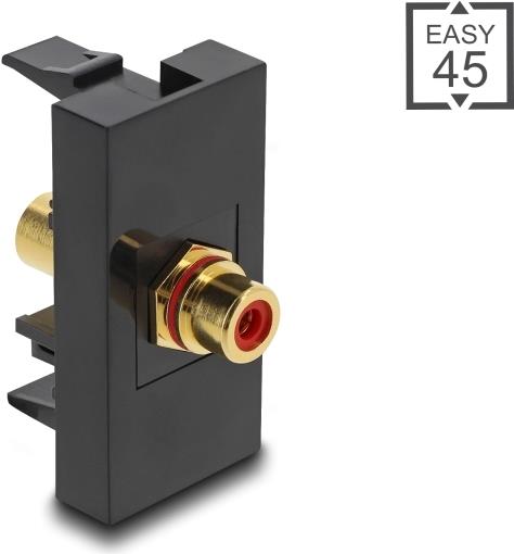Delock Easy 45 Modul Cinch Buchse zu vergoldet rot schwarz (90964)