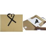 kangaro Zeichnungsmappe Kraft, DIN A4, Karton, mit Bändern Stärke: 500 g/qm, 3 Einschlagklappen am Rücken, - 1 Stück (K-002001)