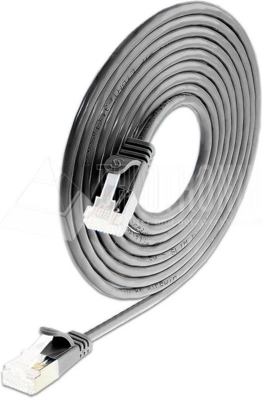 Wirewin Lightpatchkabel rund U/FTP Cat 6a schwarz 7,0m Slim Lightpatchkabel rund, geschirmt, PoE, flexibles und dünnes Kabel für besondere Einsatzzwecke (PKW-LIGHT-STP-K6A 7.0 SW)