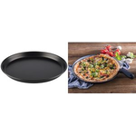 APS Pizzablech, Durchmesser: 360 mm, schwarz aus Blaublech, nicht beschichtet, hitzebeständig bis - 1 Stück (73510)