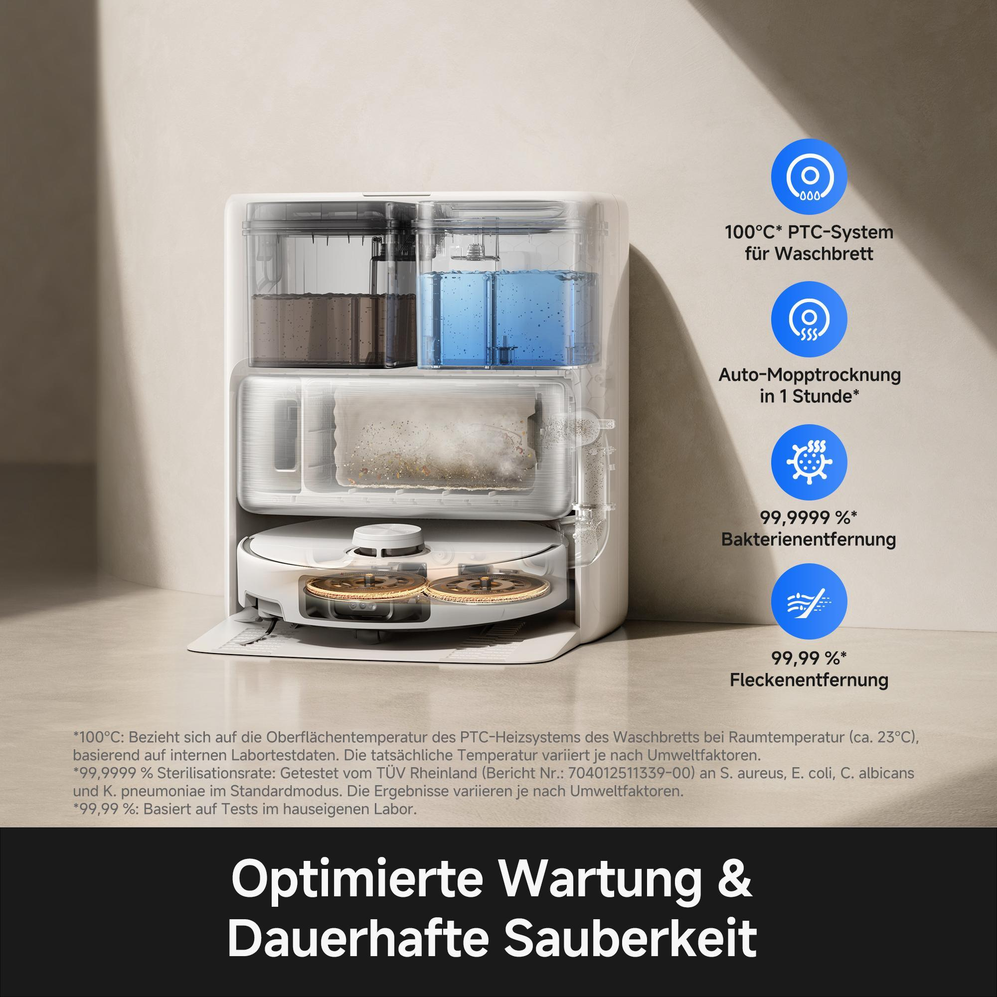 MOVA P70 Pro Ultra Saug-Wisch-Roboter mit Reinigungsstation Weiß