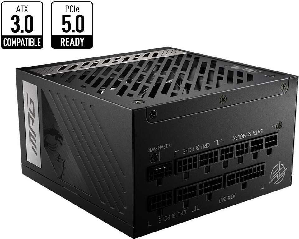 MSI MPG A1000G PCIE5 PC-Netzteil 1000 W ATX 3.0 80 PLUS Gold Schwarz