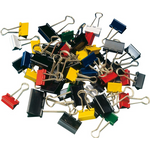 Mauly 215 Foldback-Klammer aus Stahl, farbig sortiert in verschiedenen Größen und Farben sortiert (21578-99)