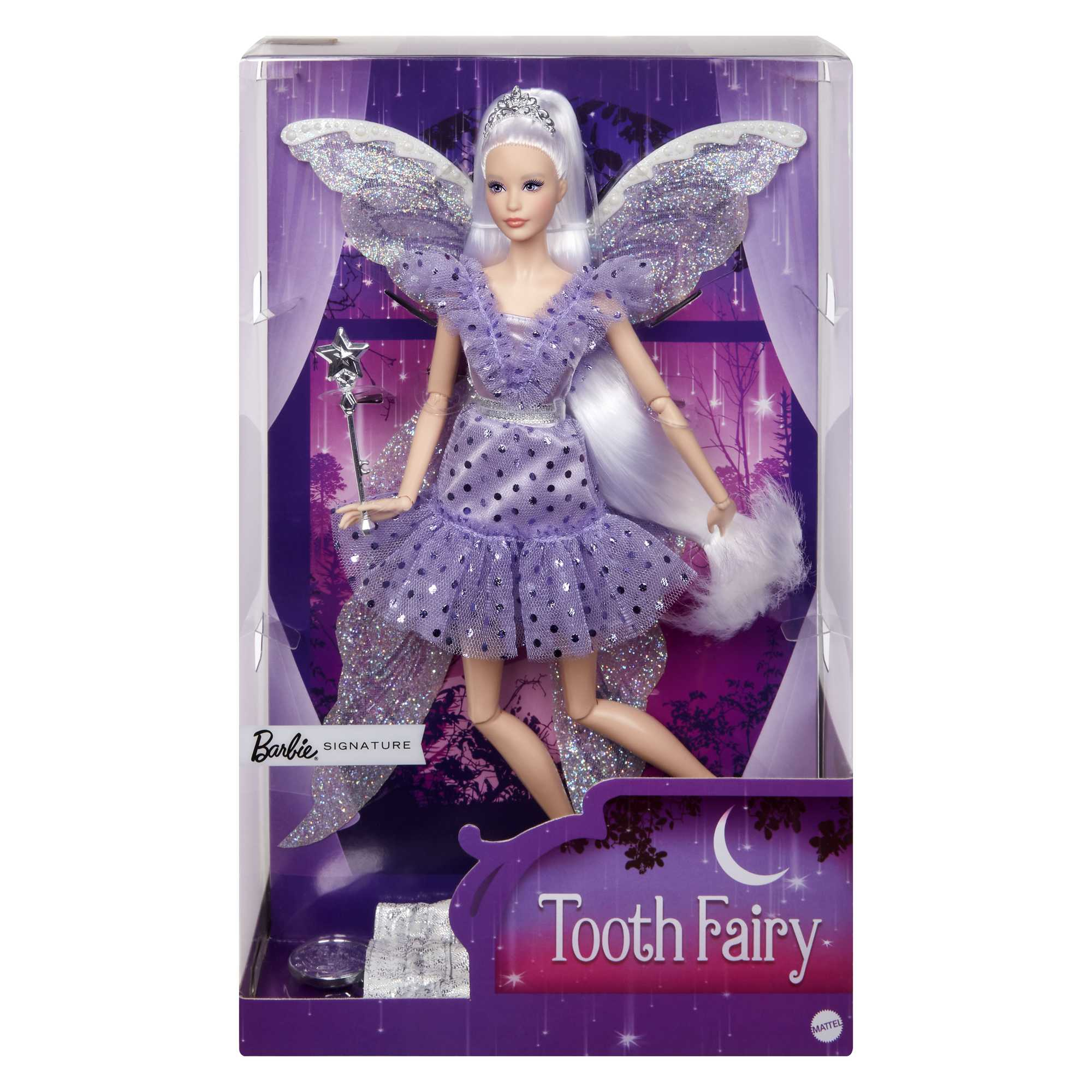 Barbie Signature HBY16 Zahnfee Puppe Lila