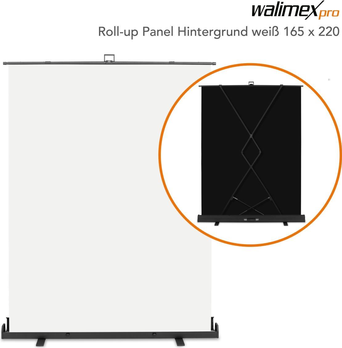 WALSER Walimex pro Roll-up Panel Hintergrund weiß 165x220 (23205)