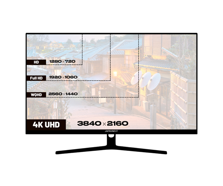 JAPANNEXT JN-V315UHDR 31,5" 4K UHD VA Monitor, 60 Hz, HDMI, DisplayPort, Schwarz