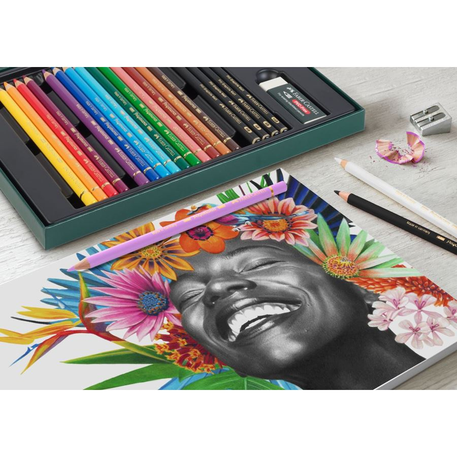 Faber-Castell Polychromos & Pitt Graphite Matt Malset, 50 Teile, Mehrfarbig