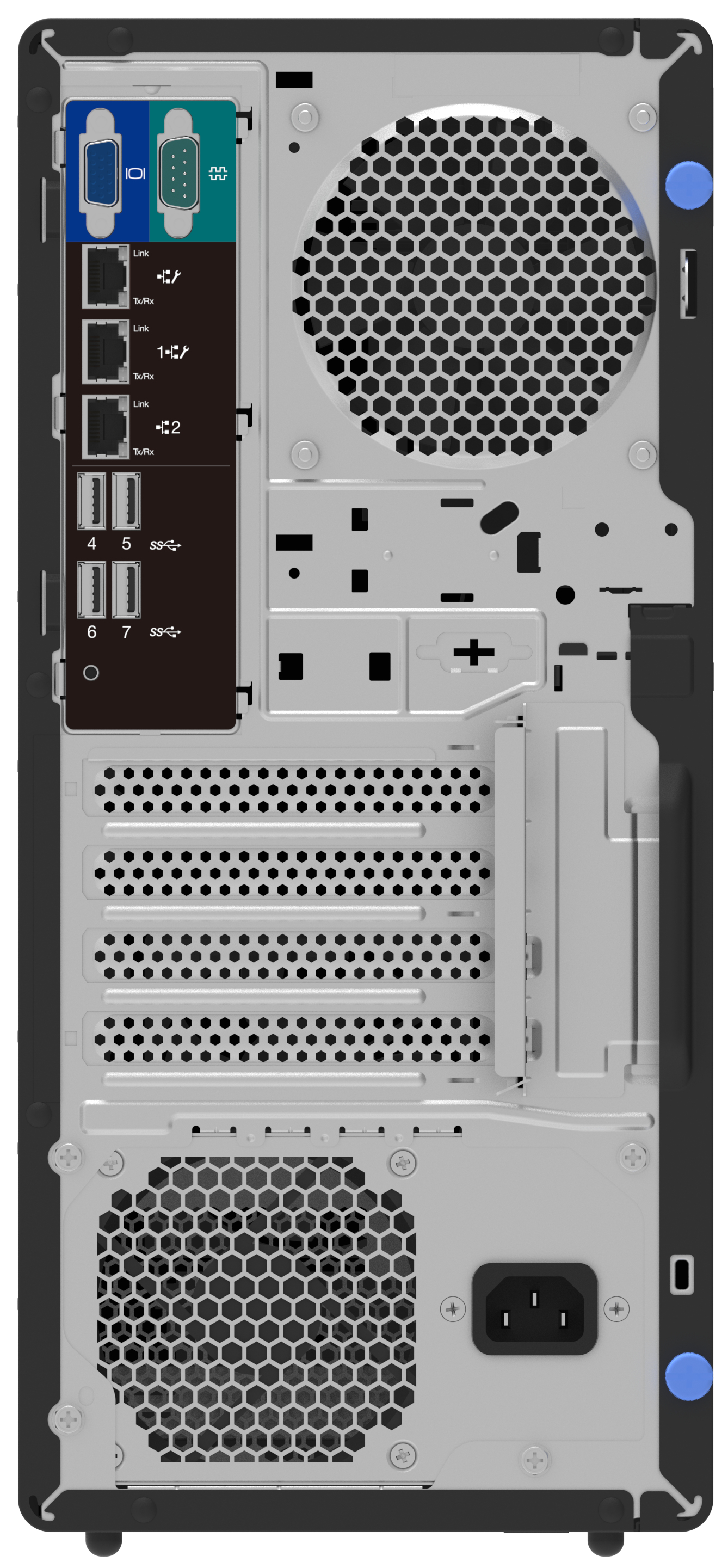 Lenovo ThinkSystem ST50 V3 Tower Server, Intel Xeon 6315P 2,8 GHz, 16 GB RAM, 960 GB SSD, Schwarz
