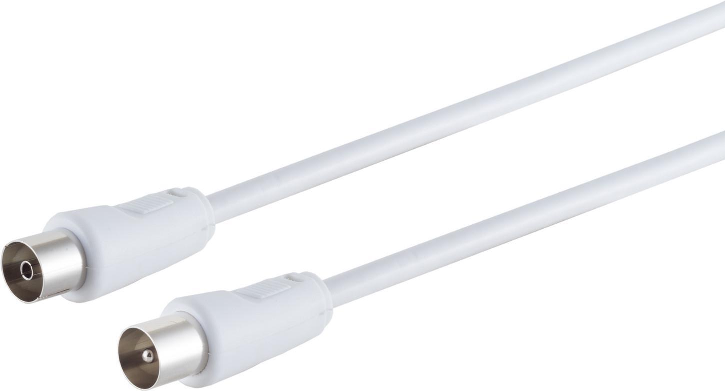 S/CONN maximum connectivity Antennenkabel, 100% geschirmt, > 100 dB, weiß, 10,0m (80028-128)