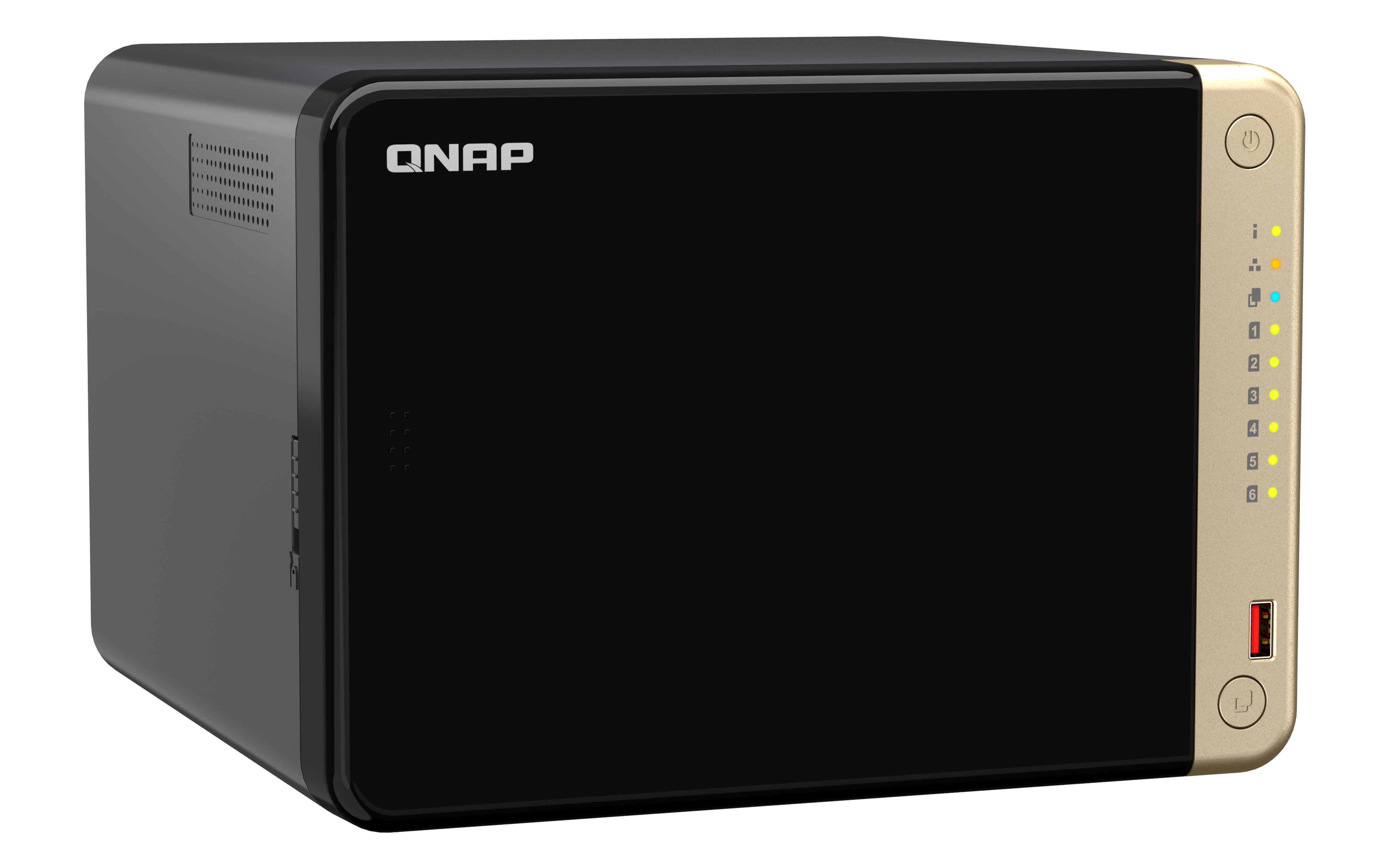 QNAP TS-664 NAS-Server 6 Schächte 8 GB RAM 2.5 Gigabit Ethernet Schwarz, Bronze