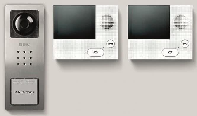 Siedle SET CVB 850-2 E/W Video-Zugangssystem 8,89 cm (3.5 ) Edelstahl - Weiß (210008747-00) - Sonderposten