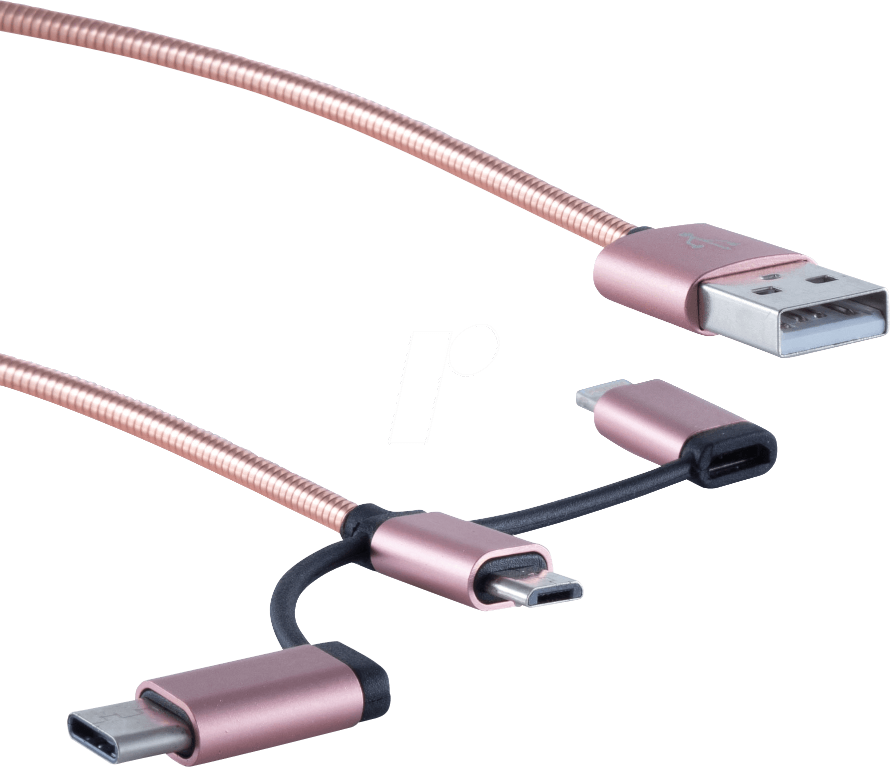 shiverpeaks BS14-50074 USB Kabel 1 m USB 2.0 USB A USB C/Micro-USB B/Lightning Roségold (BS14-50074)