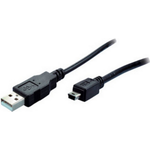 shiverpeaks BASIC-S USB 2.0 Mini Kabel, 1,0 m USB-A Stecker - Mini USB-B Stecker, 5 Pol, Maße Steckerform: (BS77161)
