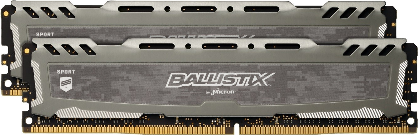Ballistix Sport LT 16GB DDR4 KIT 8GBx2 3000 DIMM 288pin grey SR (BLS2K8G4D30AESBK)
