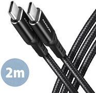 Axagon BUCM-CM20AB USB Kabel 2 m USB 2.0 USB C Schwarz (BUCM-CM20AB)